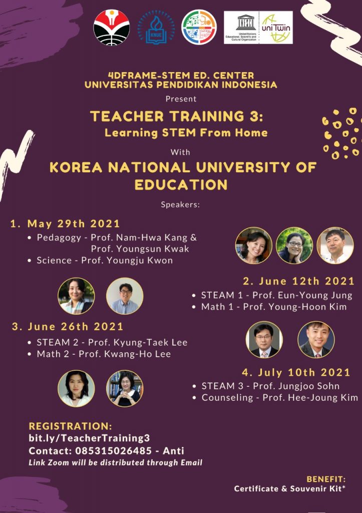 ‘Learning STEM From Home’, 3rd Teacher Training Series, in Collaboration with Korean National University of Education (KNUE)